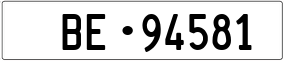 Trailer License Plate